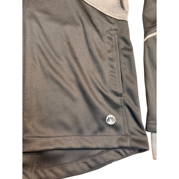 Mondetta Womens Black Grey Full Zip Hooded Performance Jacket Large CA14442 - Picture 3 of 9